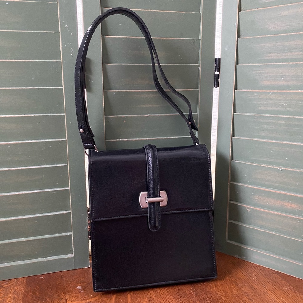 Vintage Black Leather Purse